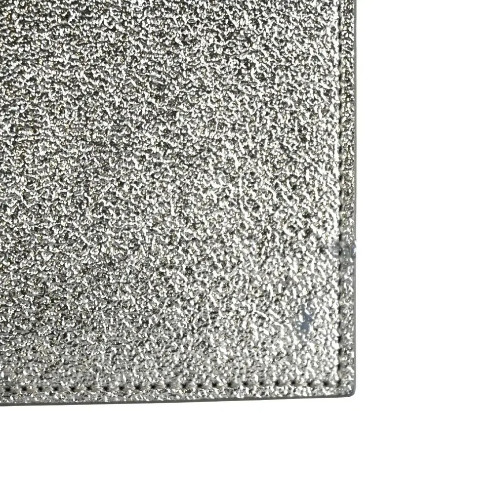 Saint Laurent Champagne Metallic Leather Clutch